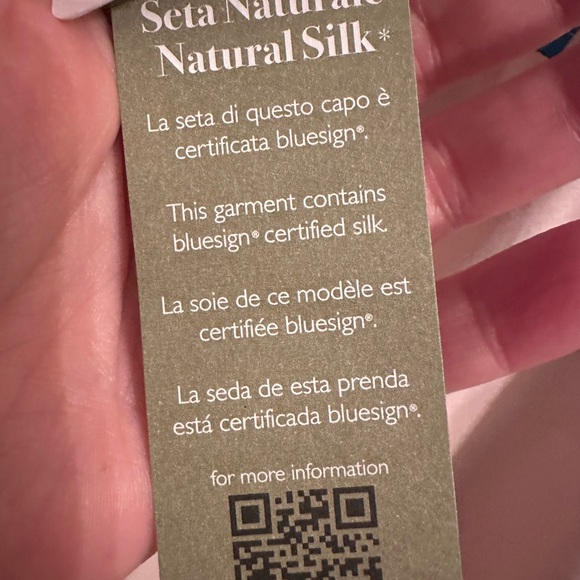 Nwt intimissimi silk and modal top short sleeve L large spray blue Italy - Picture 9 of 15